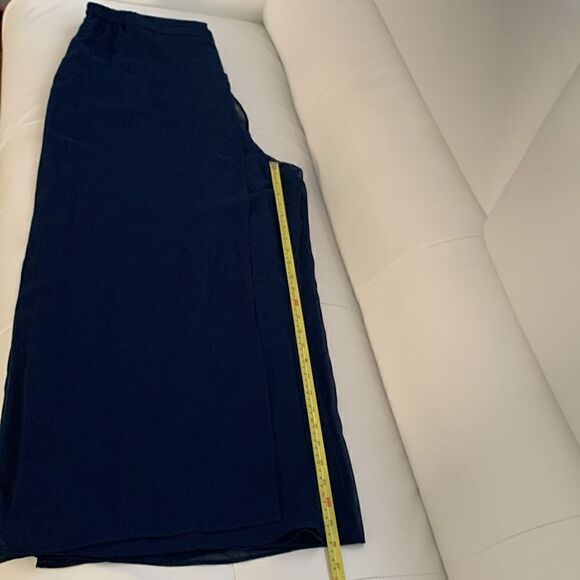 Emma Street Navy High Waisted Wide Leg Mesh Pant Size 18W - Picture 8 of 14